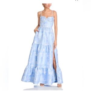 V. Chapman Lucetta Corset Tiered Maxi Dress